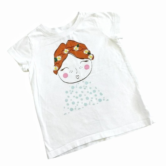 Hanna Andersson Size 5 Girls Flower Girl 5T Tee Top - Picture 1 of 4